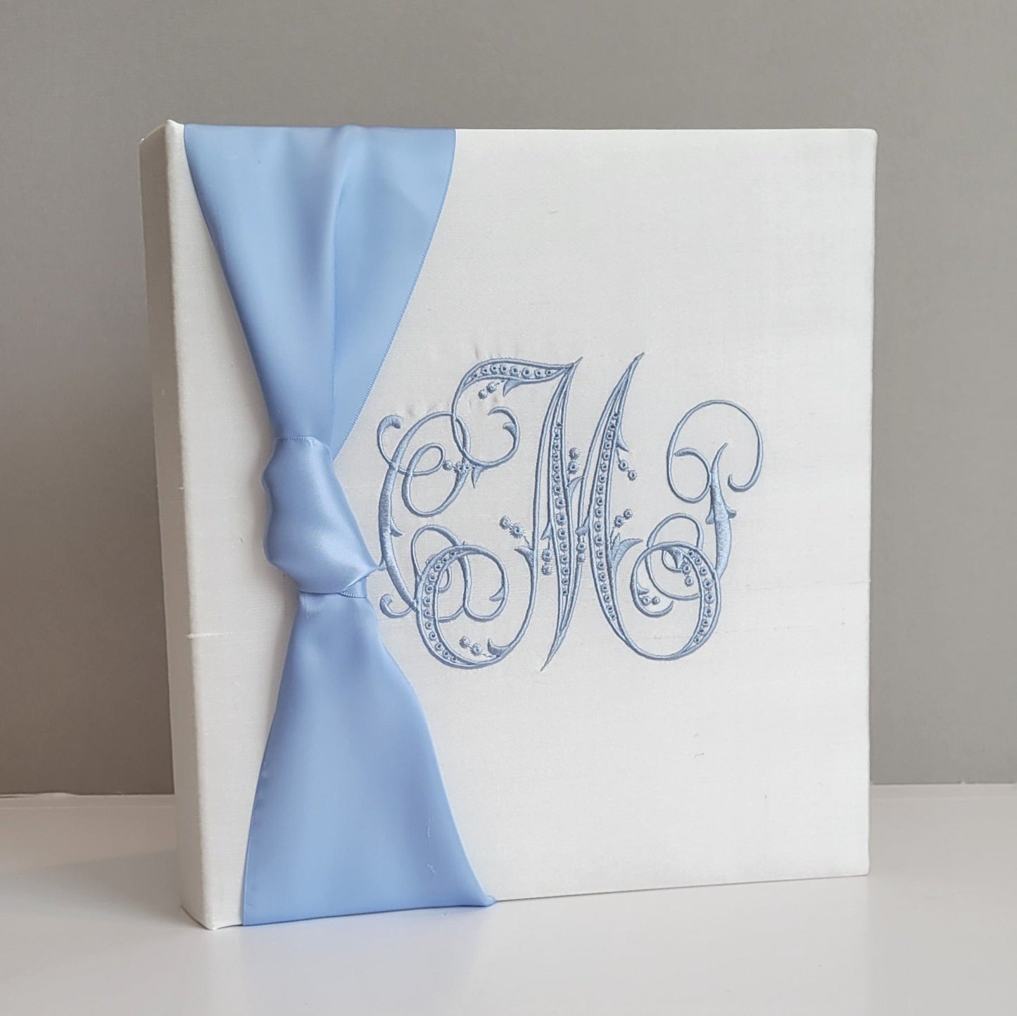 Baby Memory Book - Ivory Silk (w/ SATIN Bow)