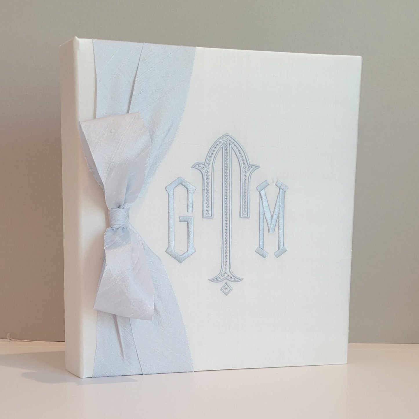 Baby Memory Book - Ivory Silk (w/ SILK Bow)