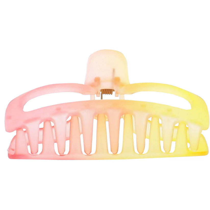 Orange Ombre Curved Hair Clip ā 3.75" Matte Claw Clip