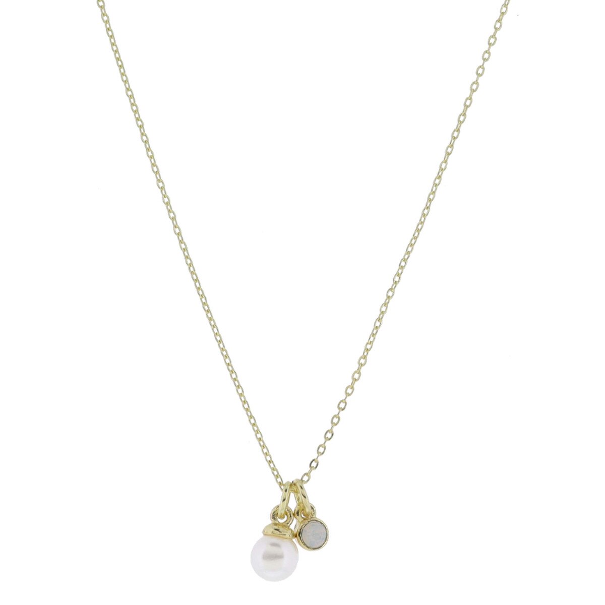 “The World Needs You” Pearl & Opal Charm Necklace