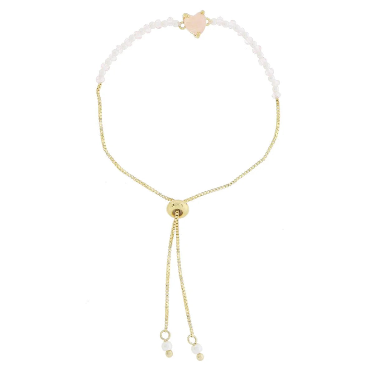 Kids 18K Golden Pink Heart Bracelet – Gold