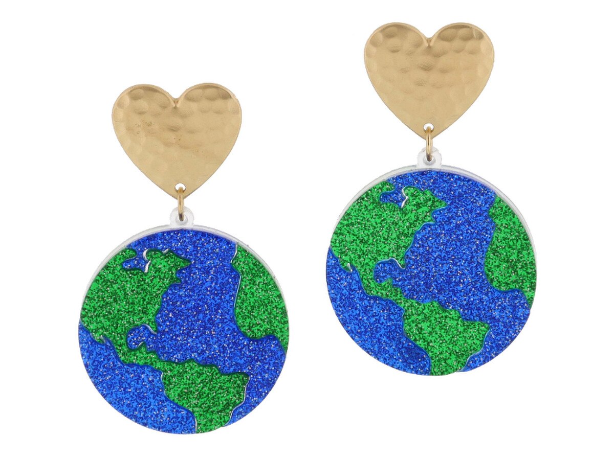 Acrylic Earth Earrings