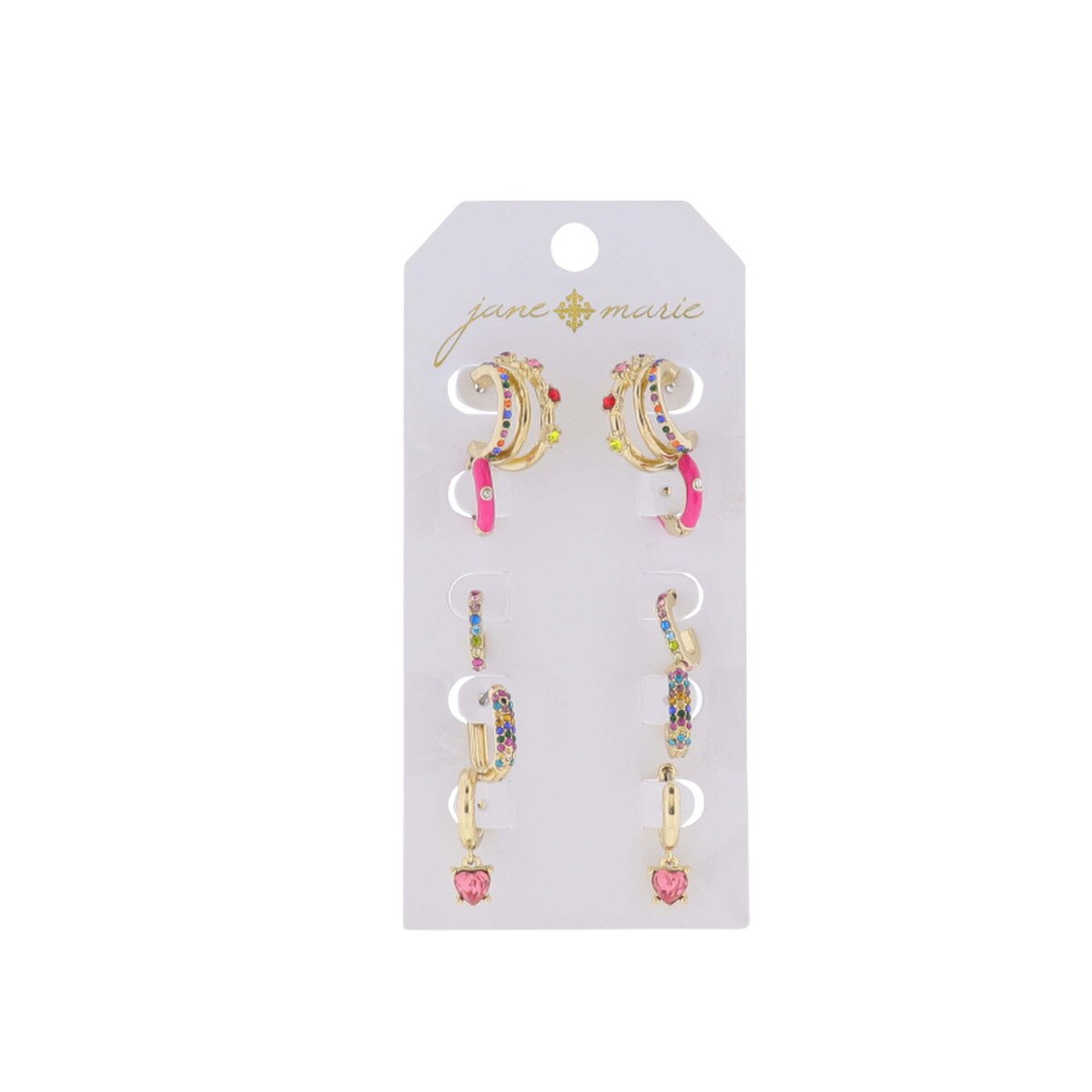 Take Five! Earring Set – Bright & Bold Rainbow Crystal Edition (Set of 5)