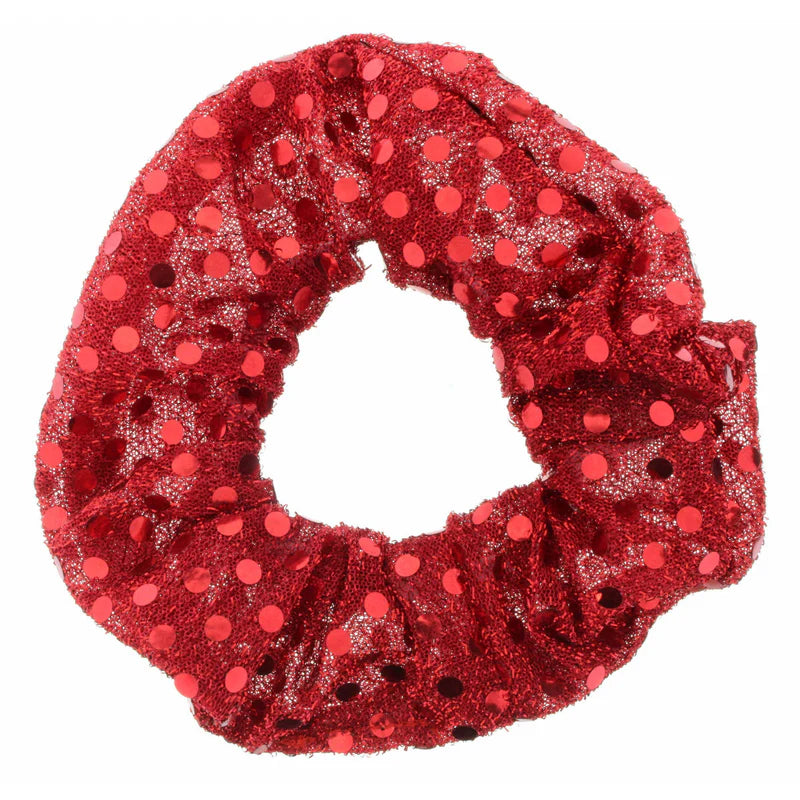 Kids Sequin Scrunchie-Red or Green