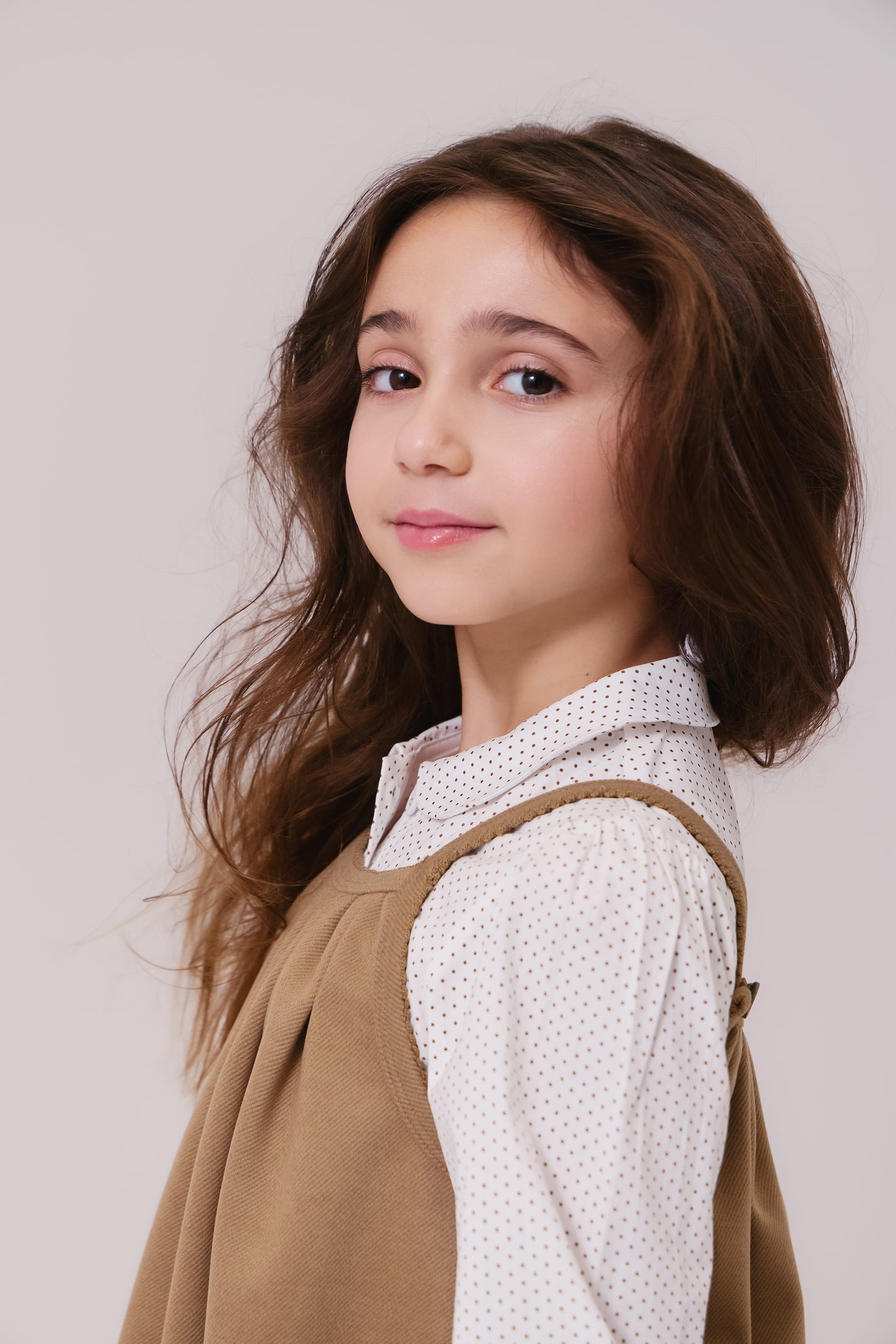 Sienna Dotted Blouse - Chestnut