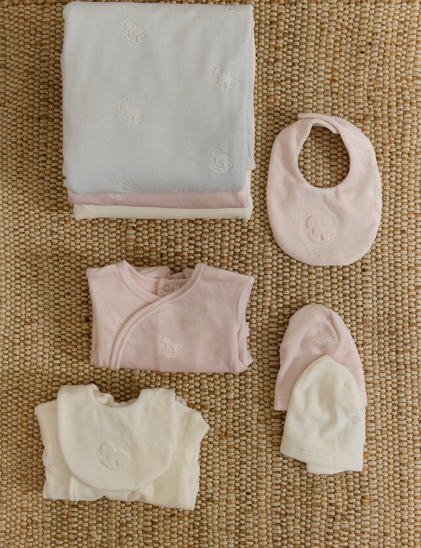 Whinny Wrap Footie & Hat Set - White