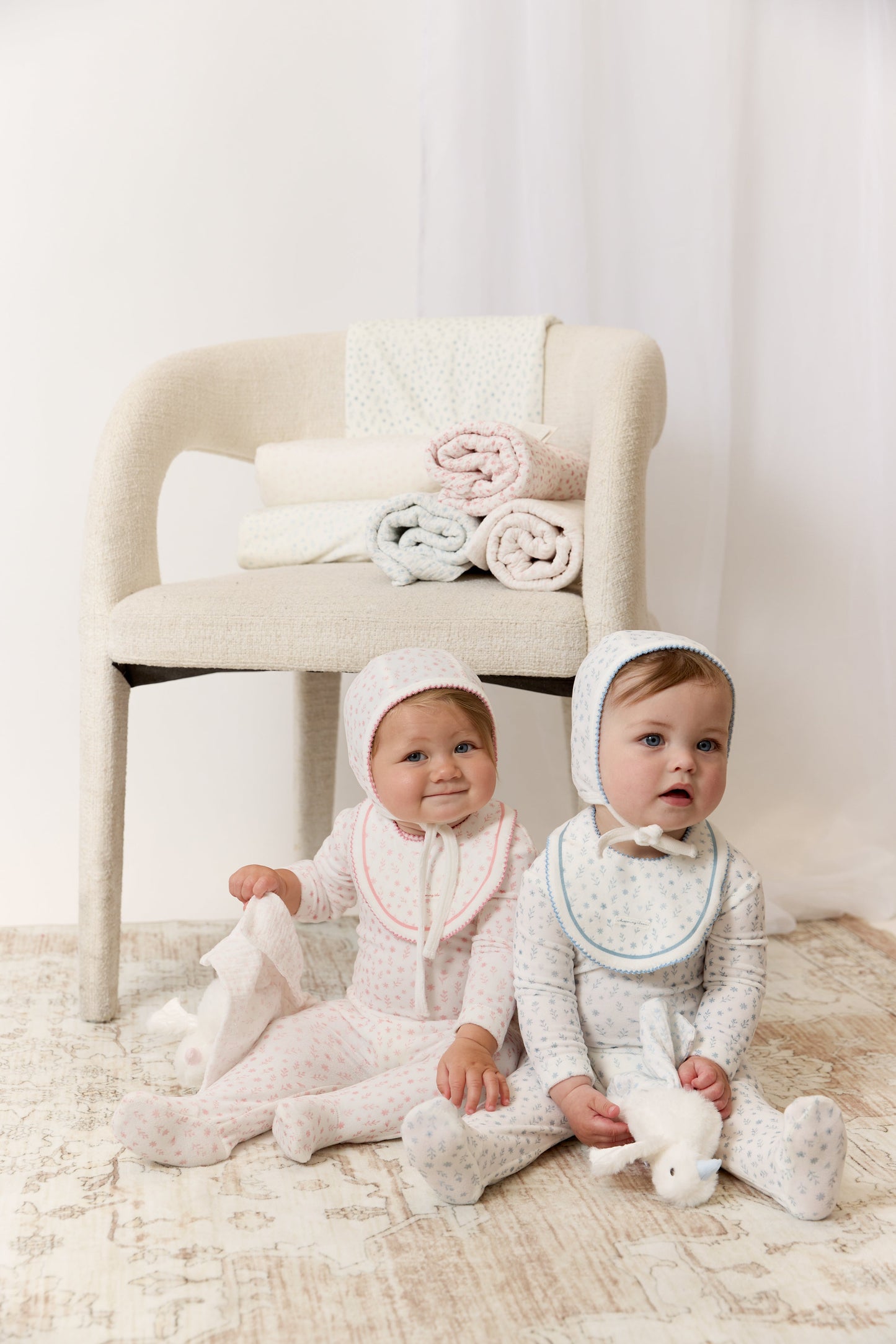 Whispering Blooms Bib - Dark Blue