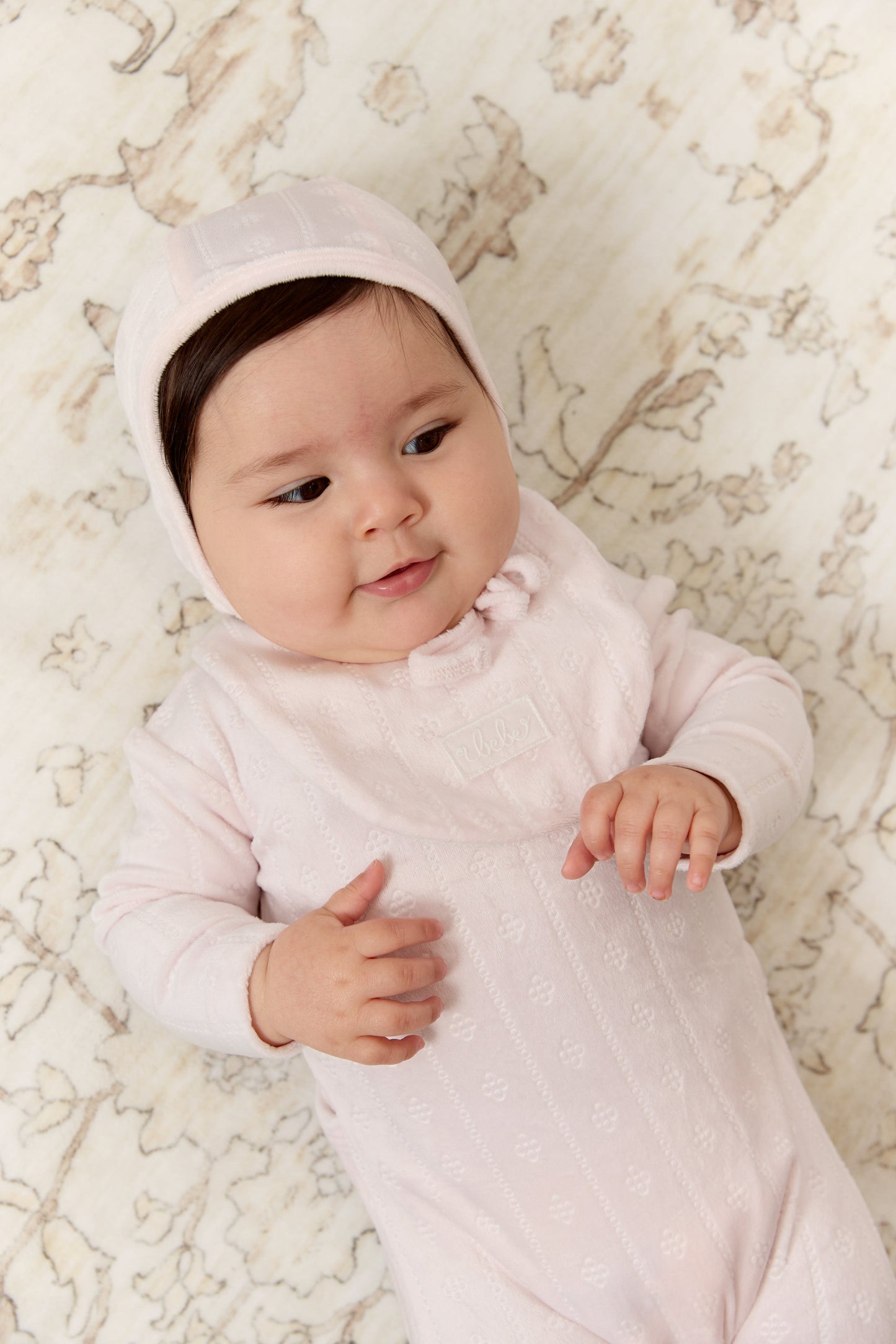 Bebe Pointelle Footie - Pink