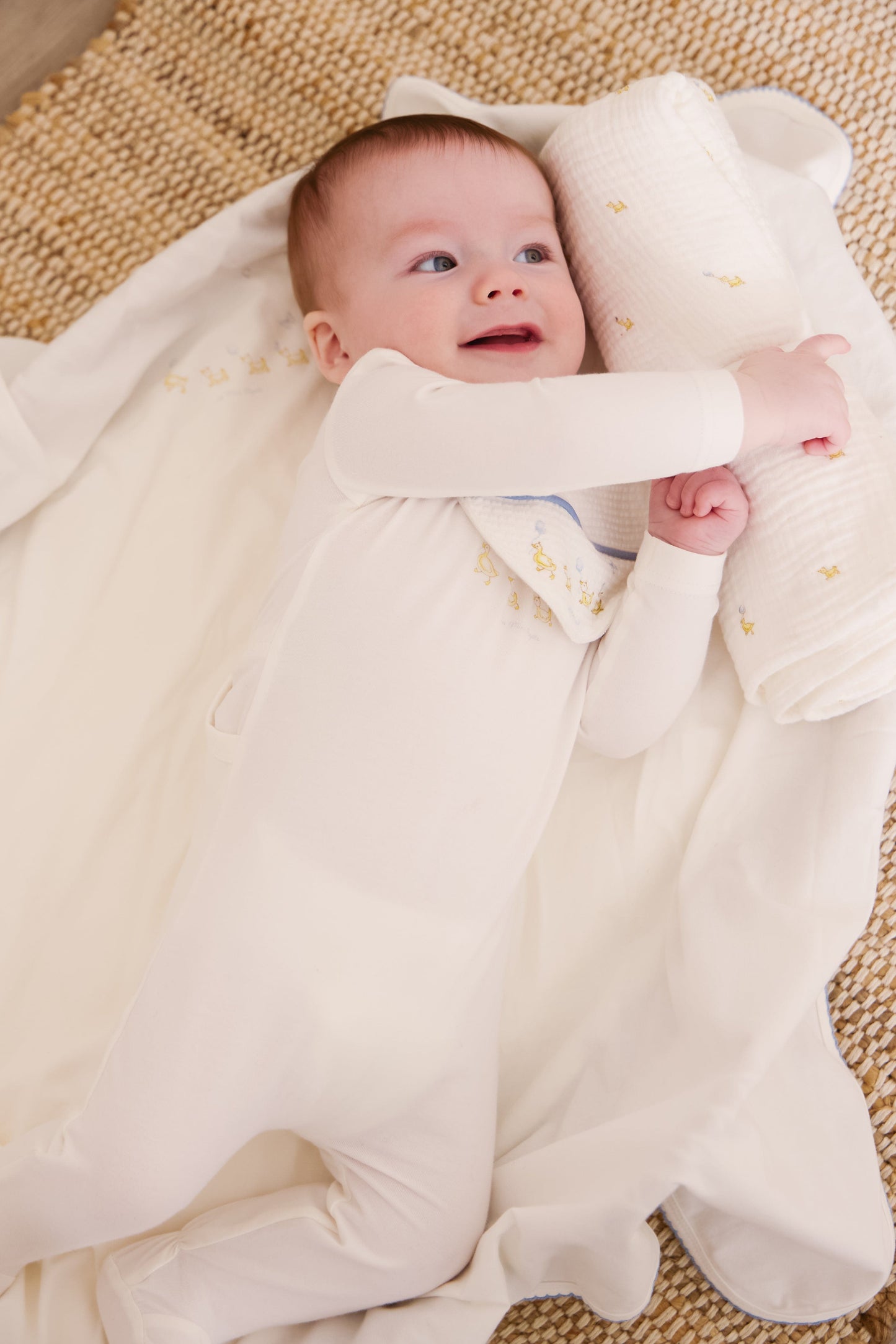 Mini Royals Cotton Footie - Blue