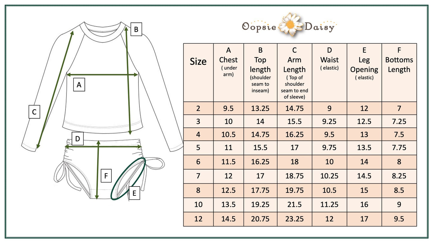 Emily Daisy Long Sleeve Rash Guard Swimsuit