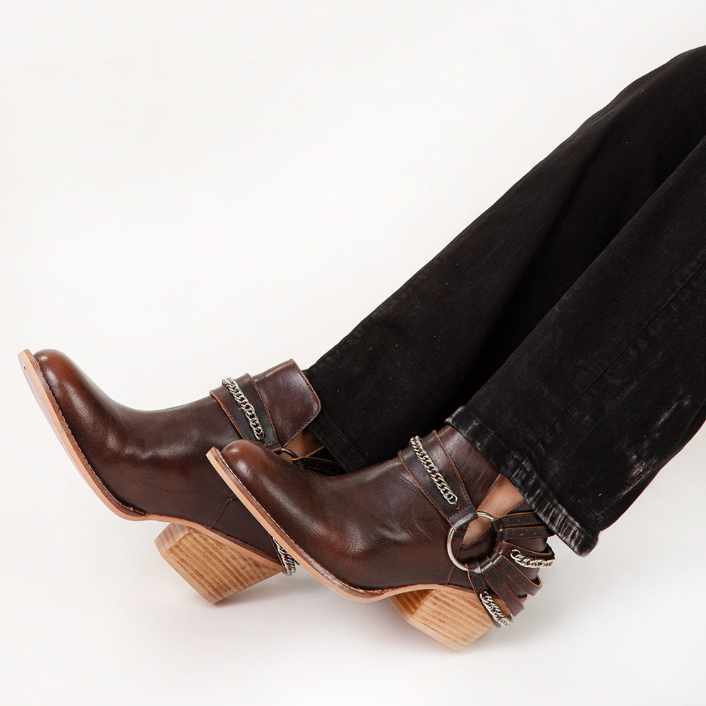 Loyal West Raven Canyon Booties In Calfskin
