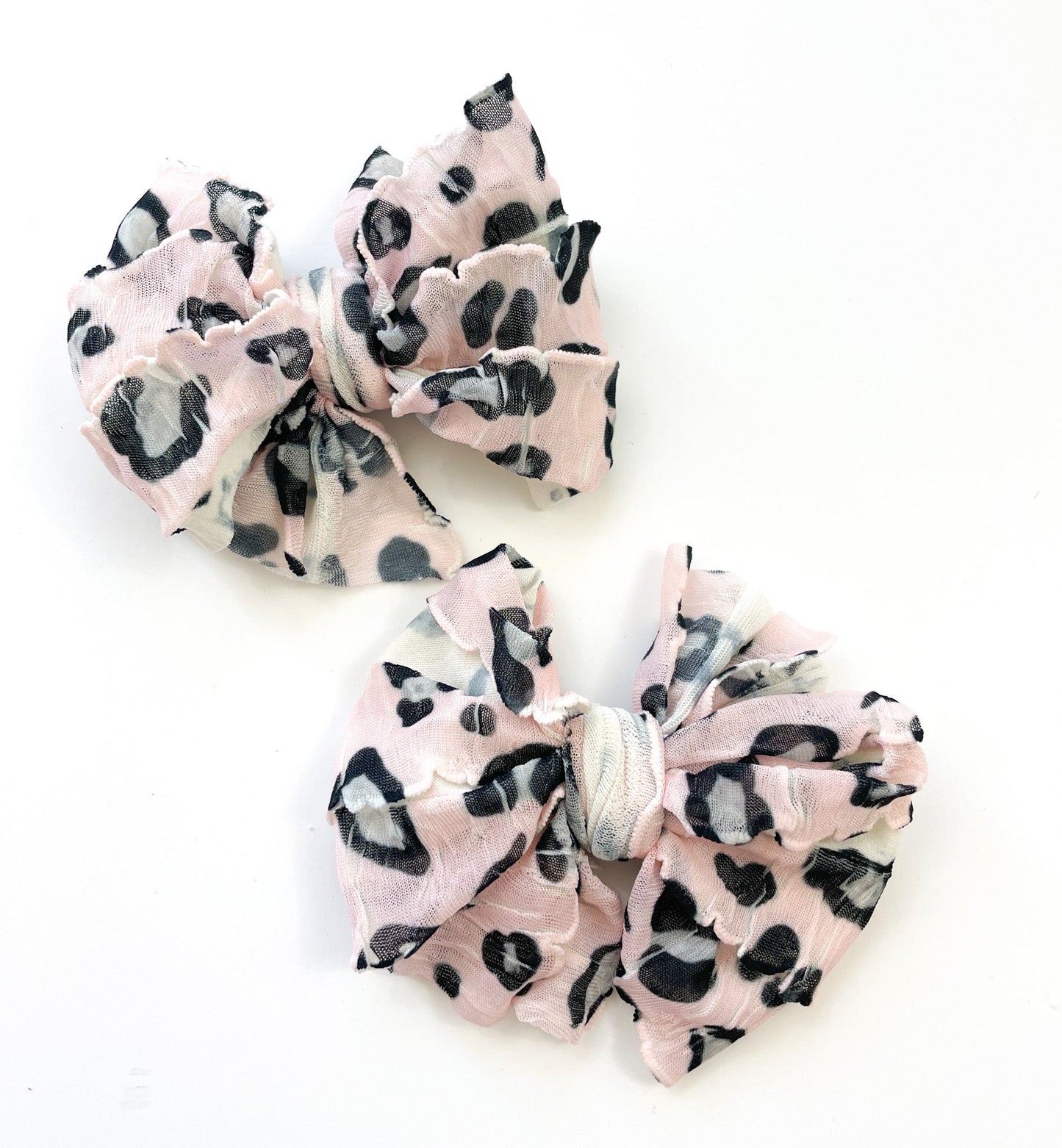 Leopard Pink | Ruffle Clip