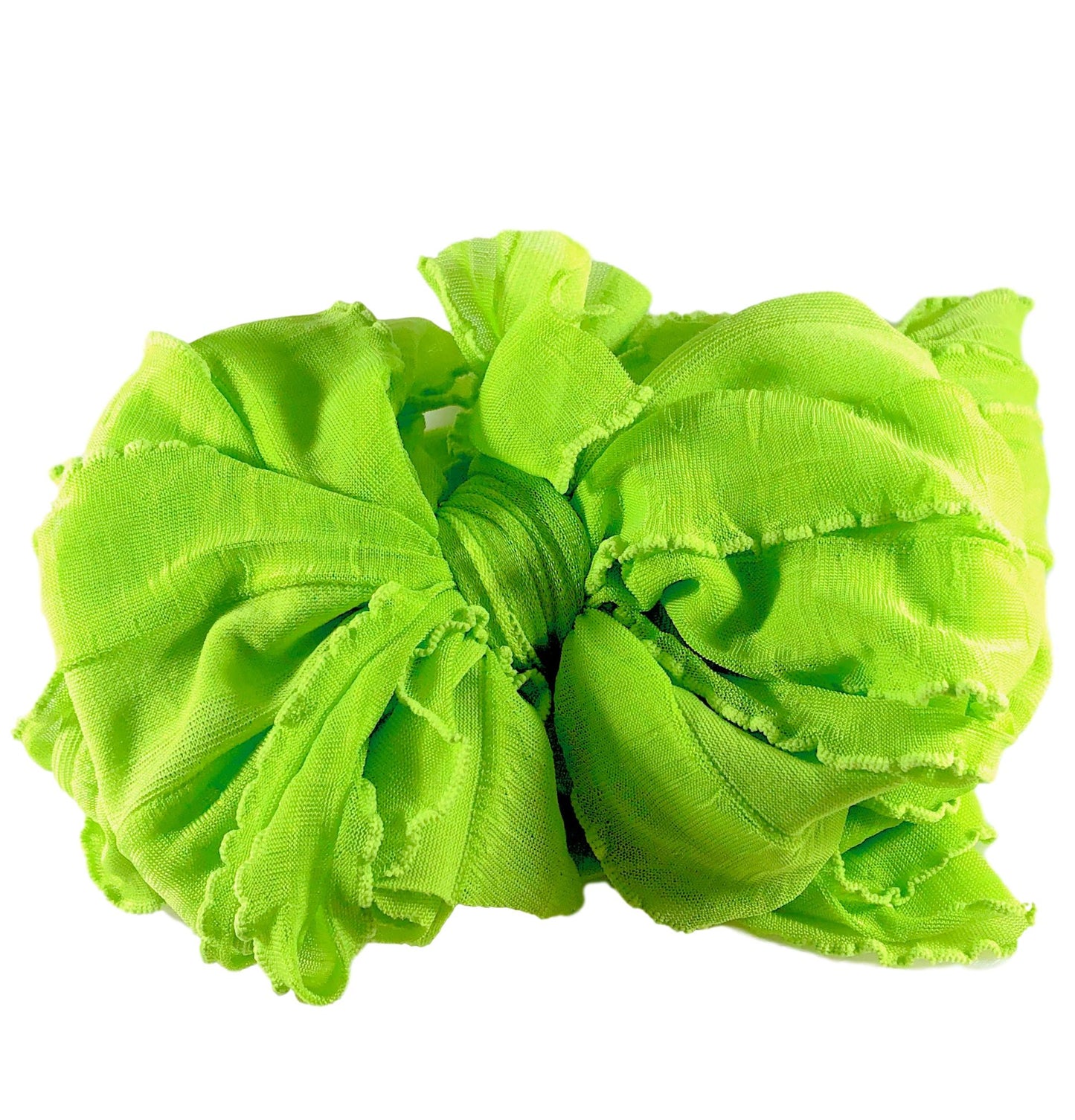 Ruffled Headband- Lime