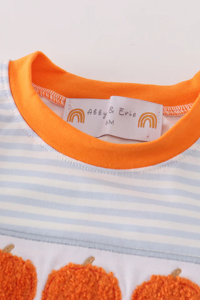 Pumpkin French Knot Boy Bubble