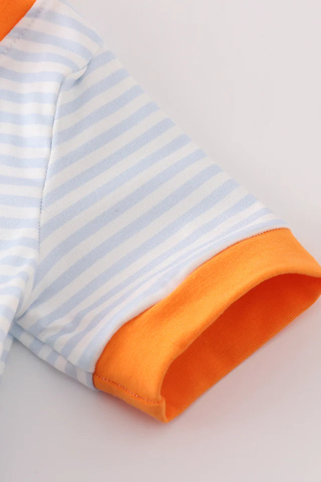 Pumpkin French Knot Boy Bubble