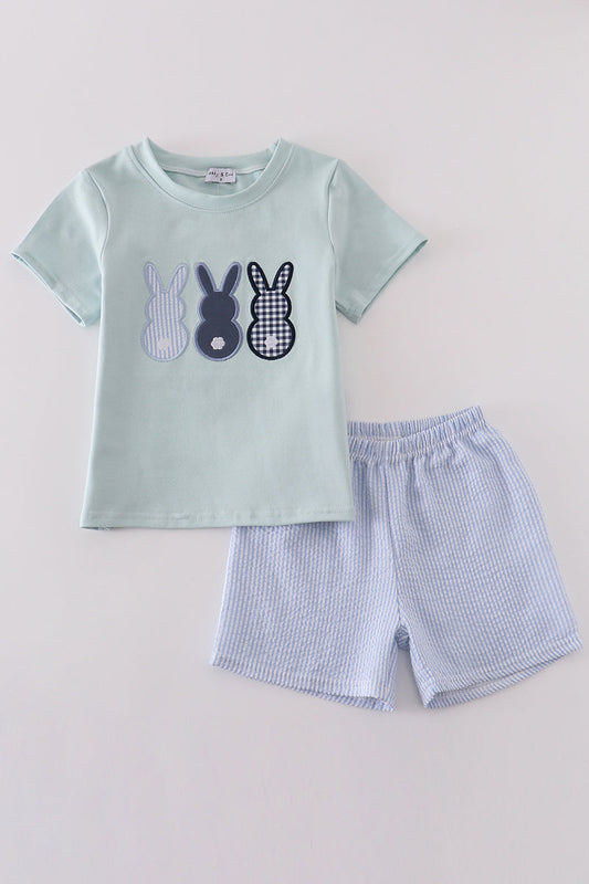 Bunny Applique Boy Short Set