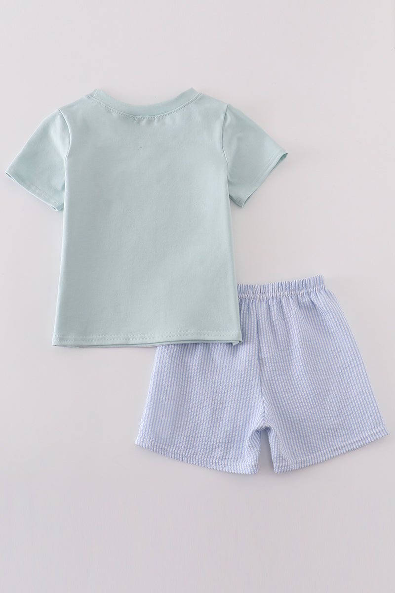 Bunny Applique Boy Short Set