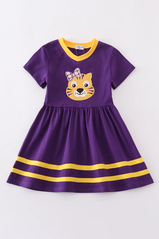 LSU Bow Tiger Applique Dress