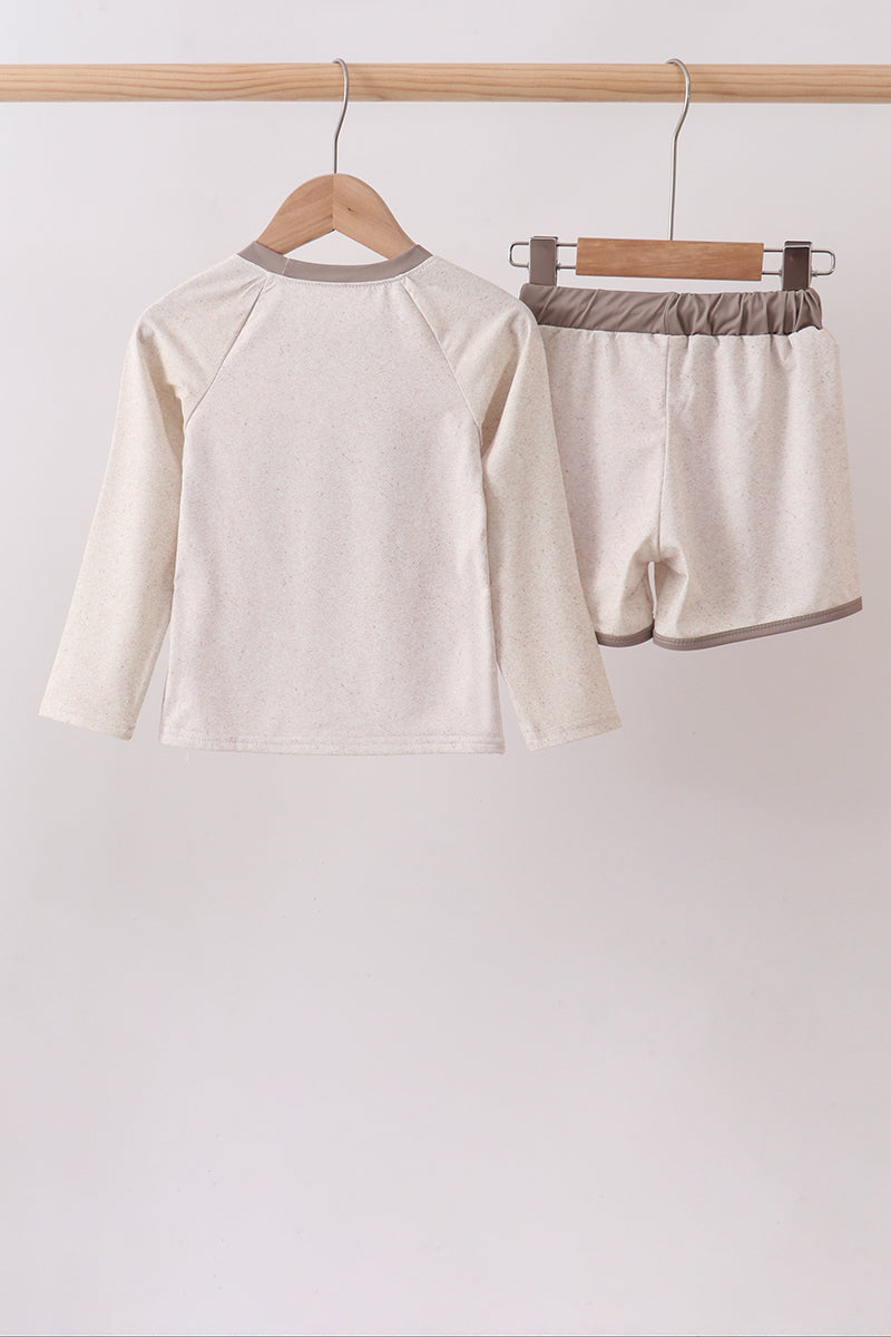 Khaki Character UPF Rashguard Set