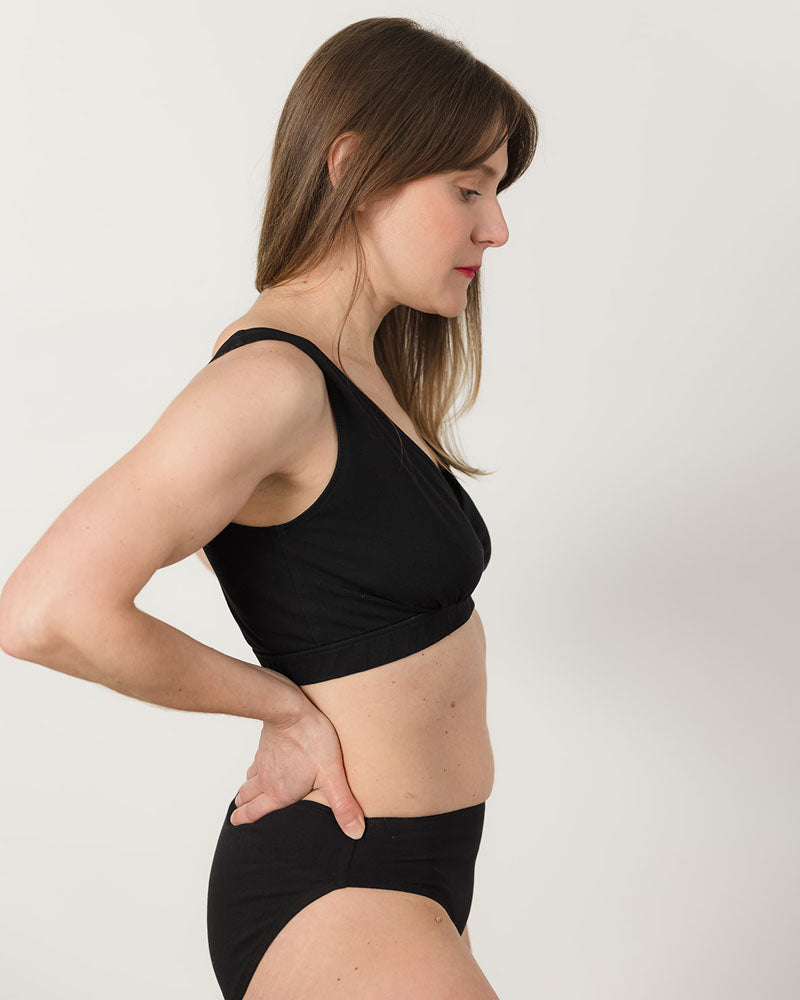 Cross-Front Pull-Over Nursing & Maternity Bralette - Solids