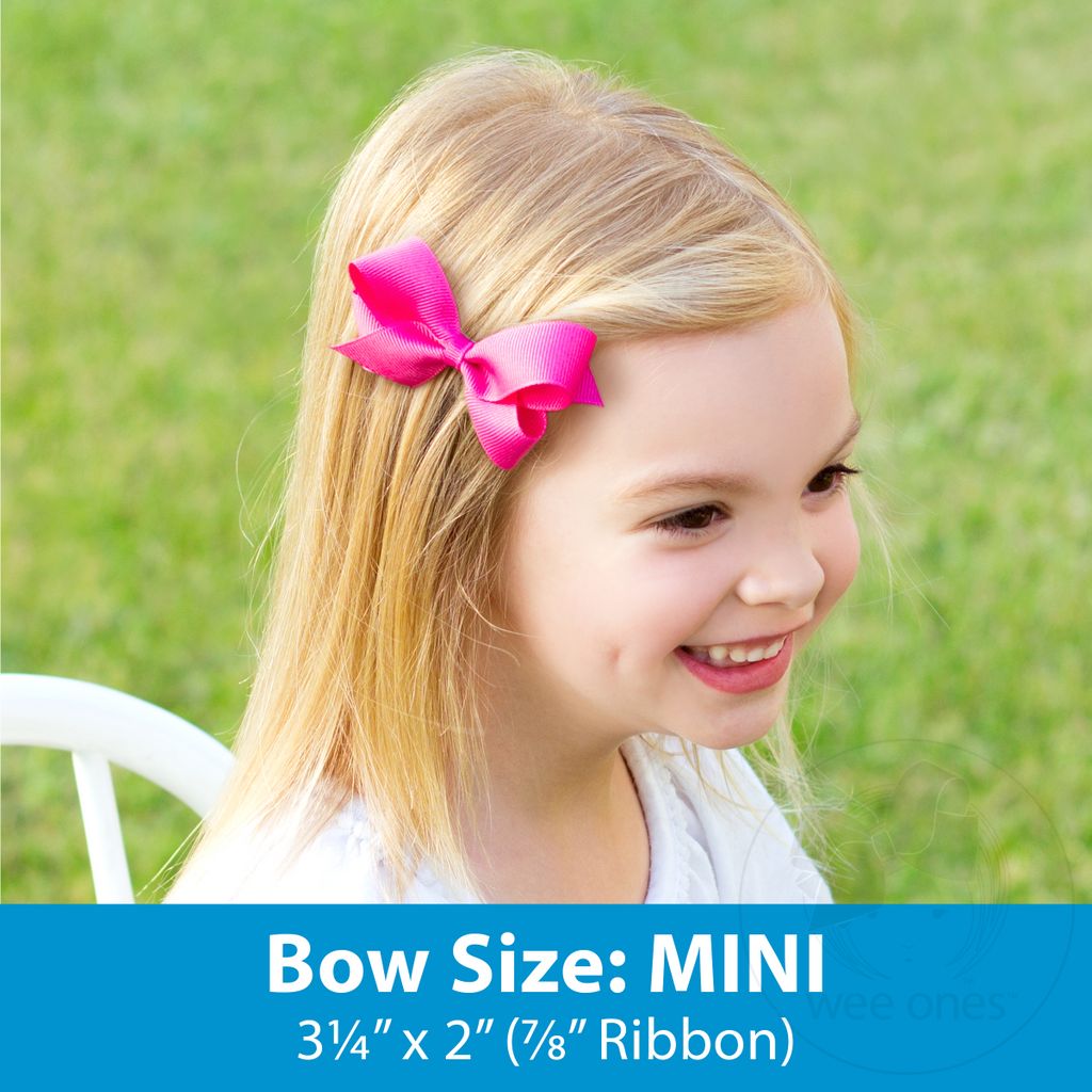 GIFT PACK! Two Mini Scallop Bows with Bands – Blue & Ivory