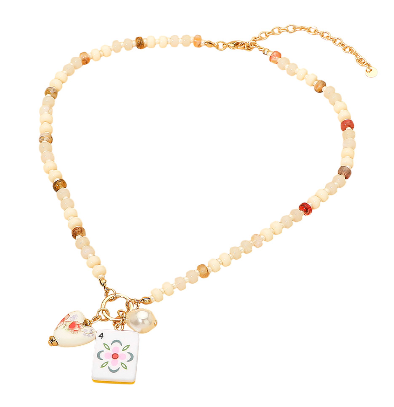 Mahjong Necklace - Flowers