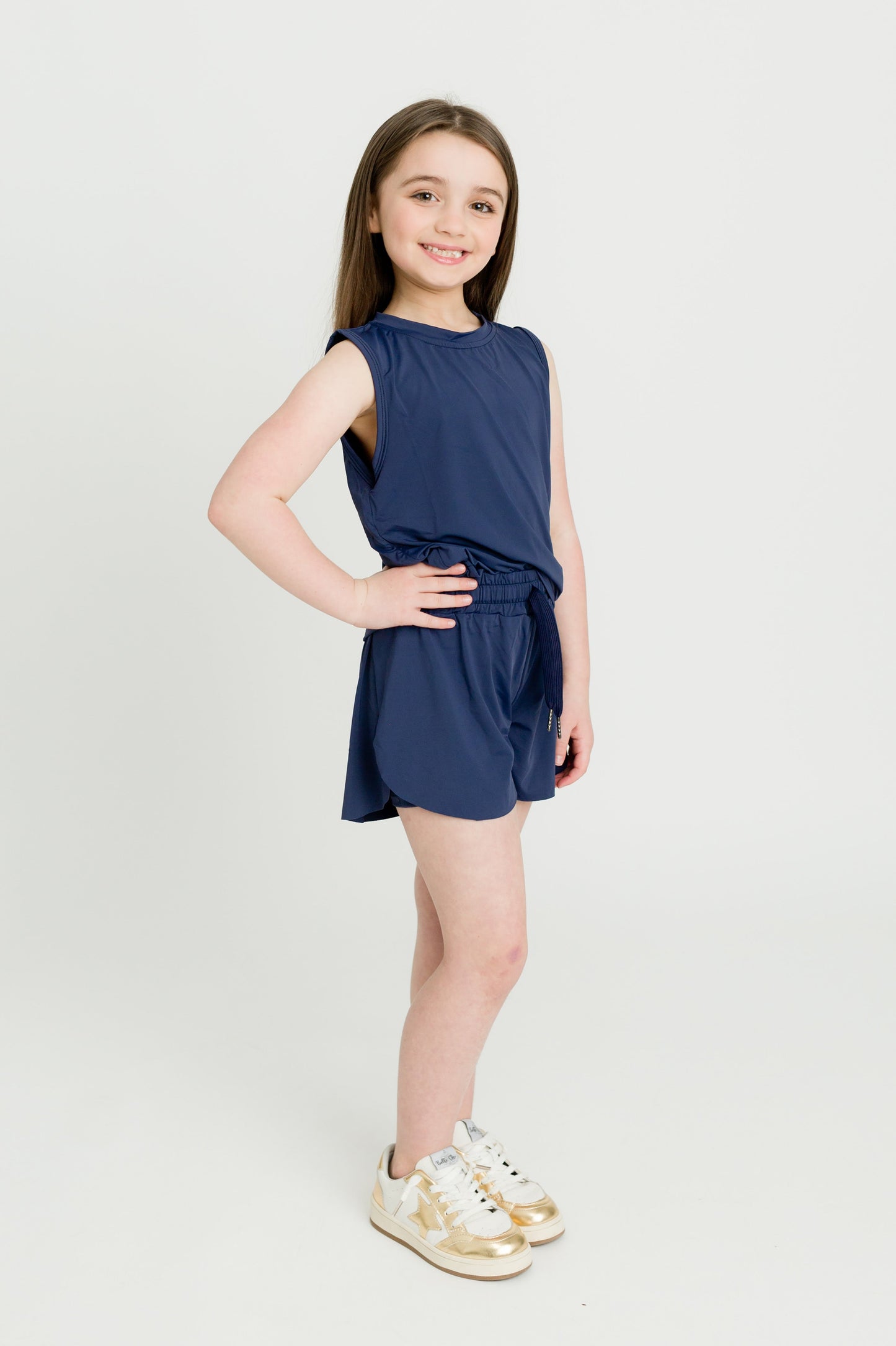 Navy Blue Kid Butterfly Shorts