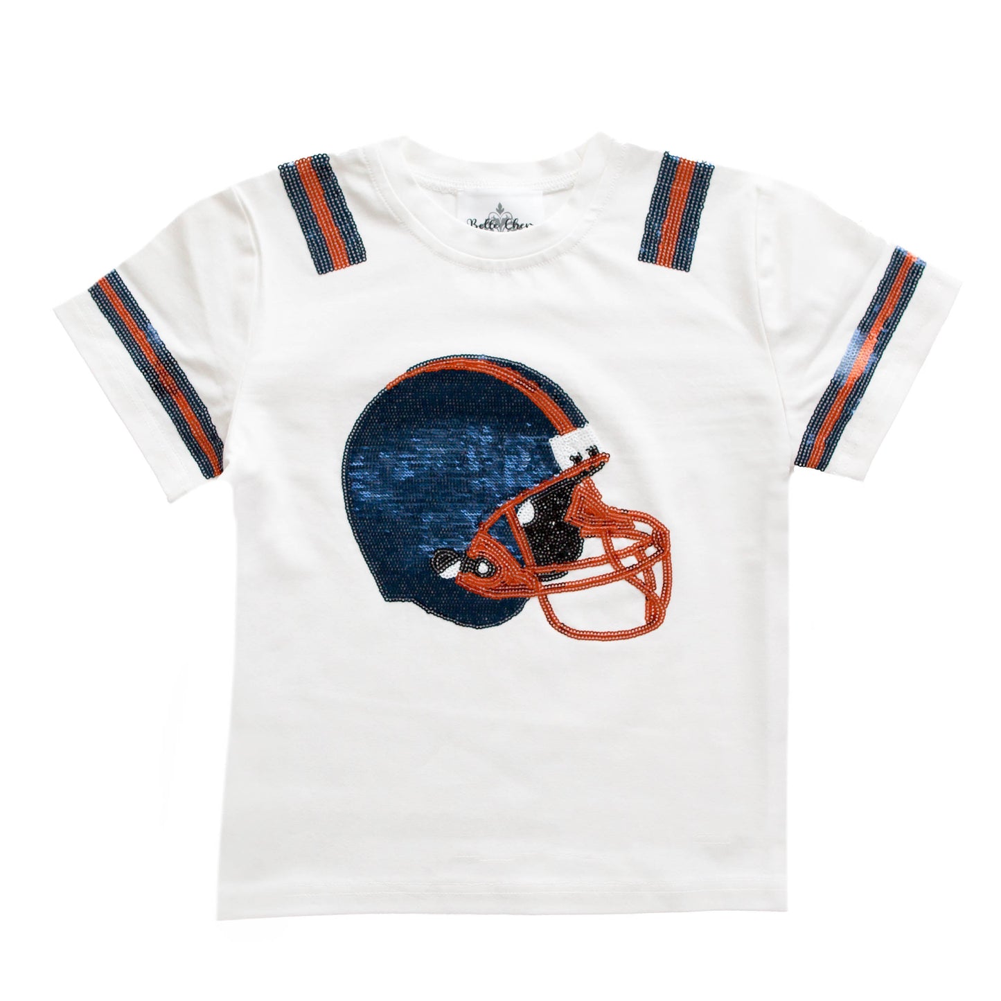 Women's Navy & Orange Helmet Tee