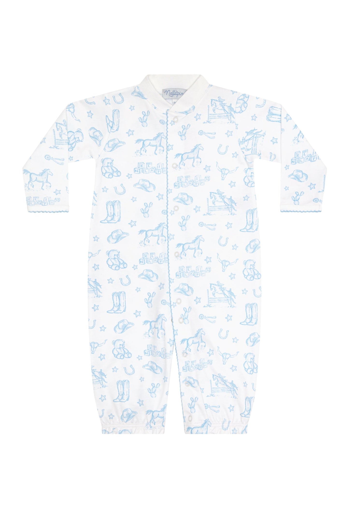 Blue Lone Star Toile Converter Gown