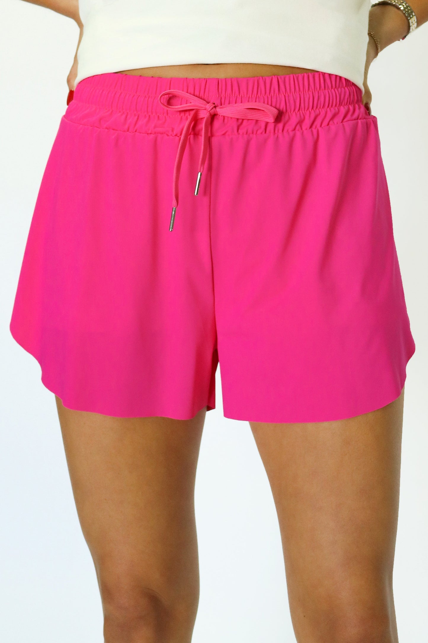 Neon Pink Adult Butterfly Shorts