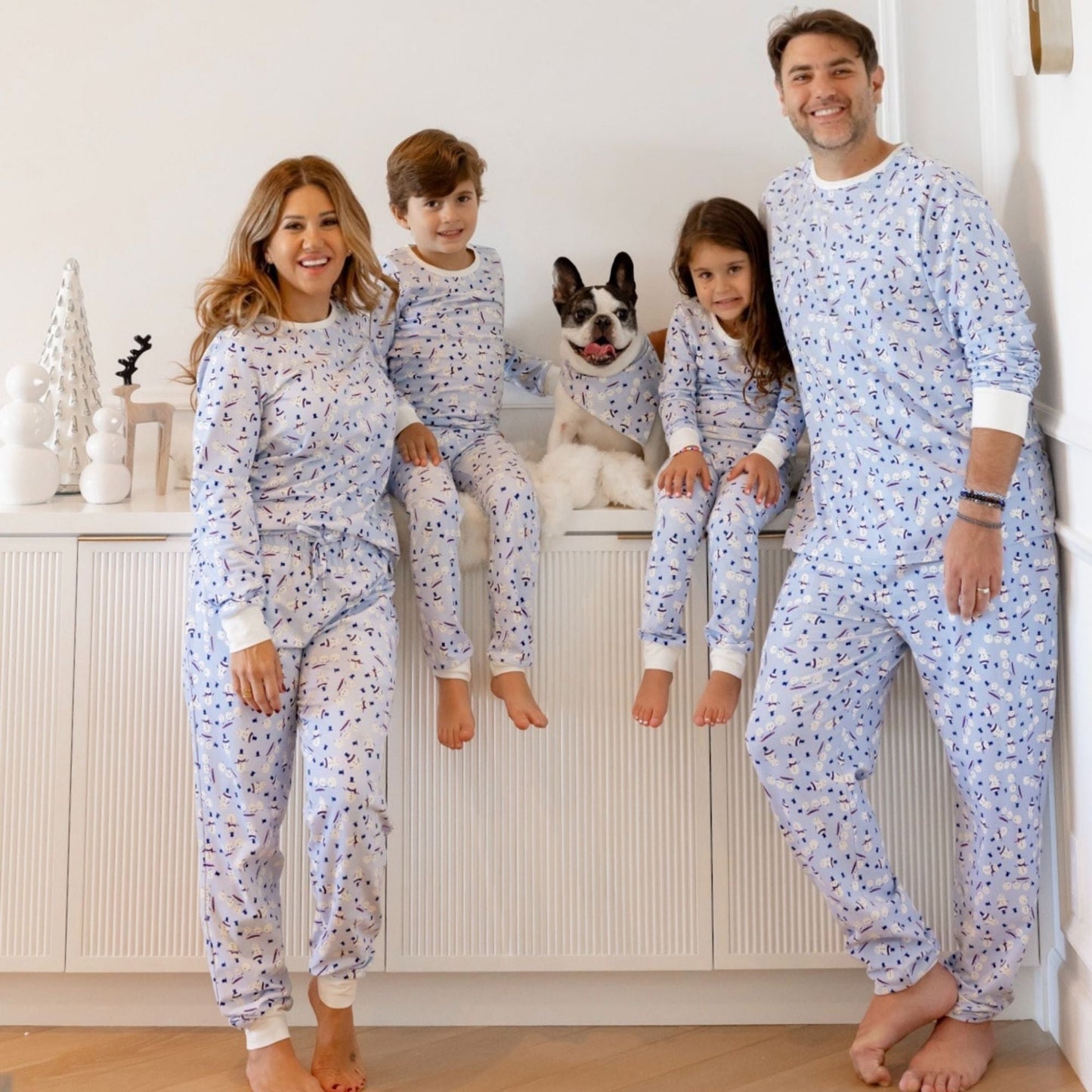 Organic Adult Men's Pajamas - Holiday Snowmen