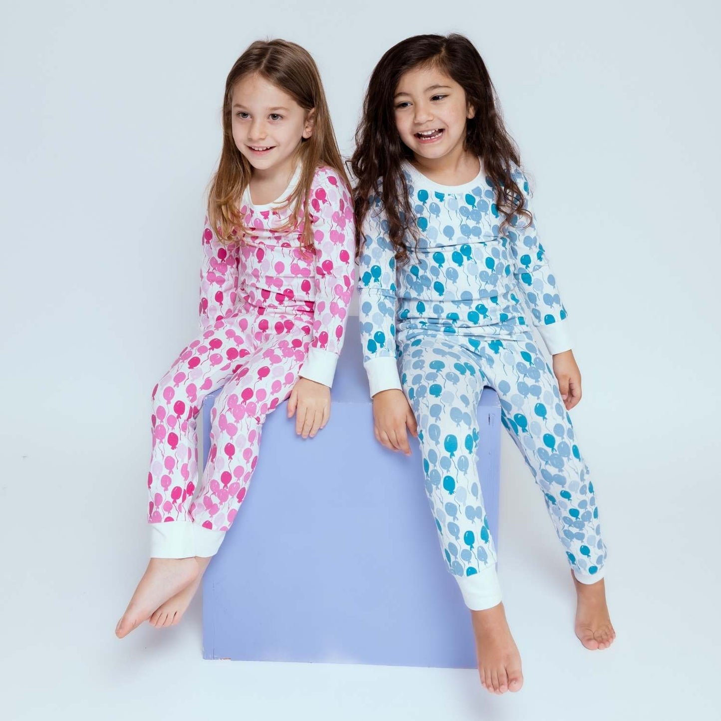 Organic Kids Pajamas - Blue Balloons