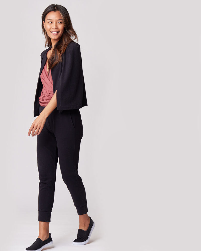 Everywhere Cape Blazer in Black - FINAL SALE