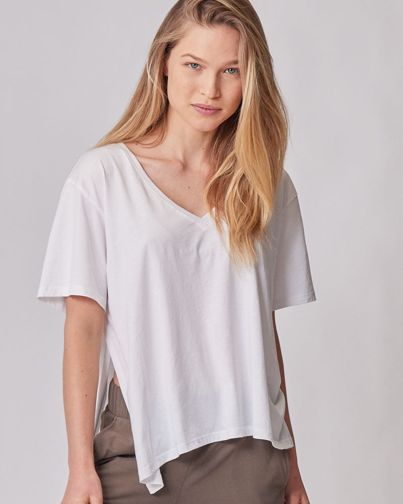 Everywhere Nursing & Maternity V-Neck Tee - White