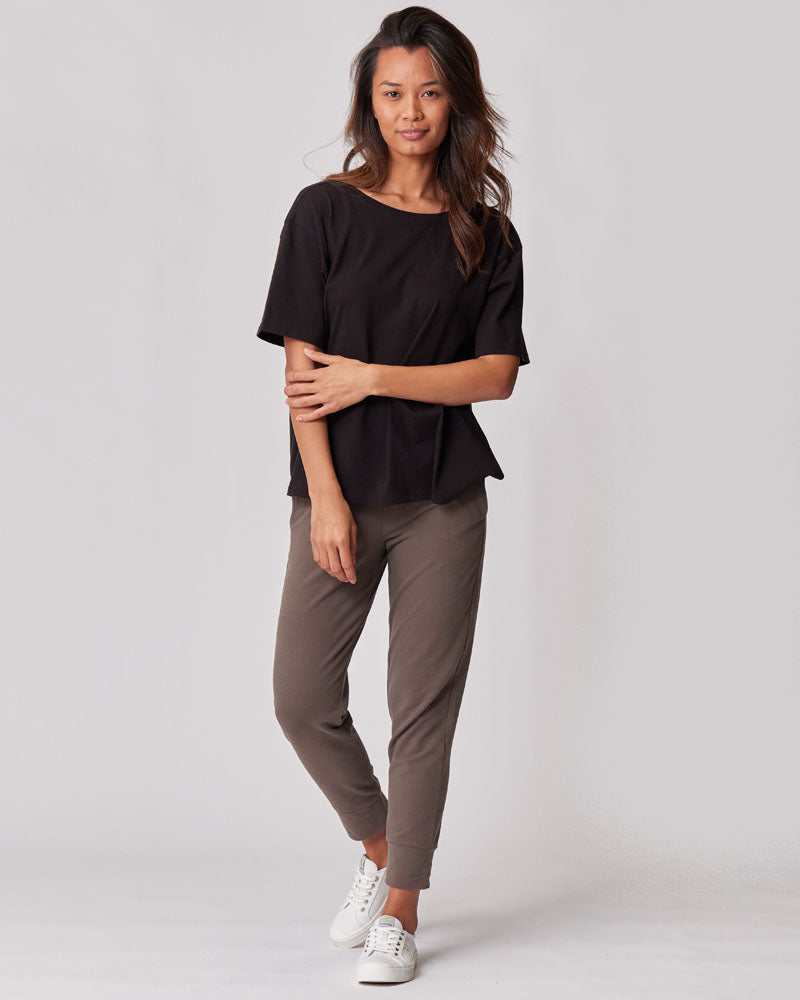 Everywhere Nursing & Maternity V-Neck Tee - Black