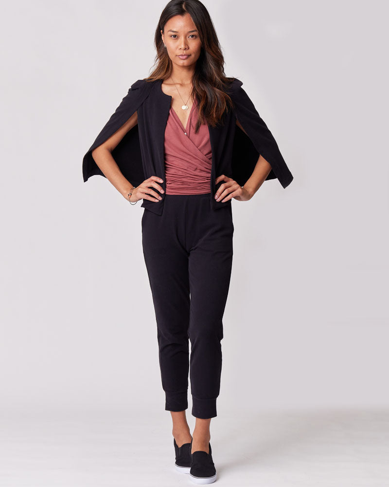 Everywhere Cape Blazer in Black - FINAL SALE