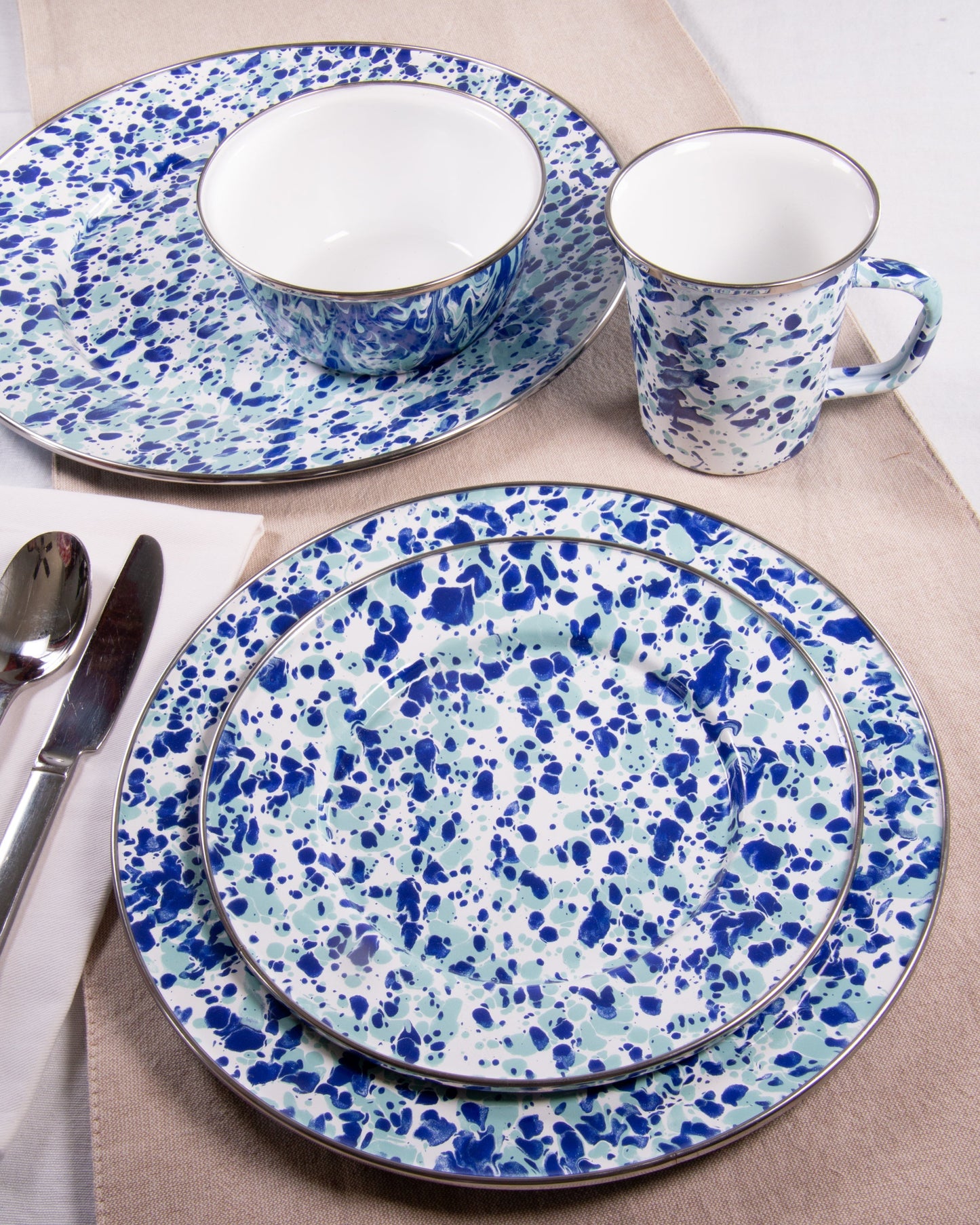 Ocean Swirl 14oz Soup Bowls - Set of 4