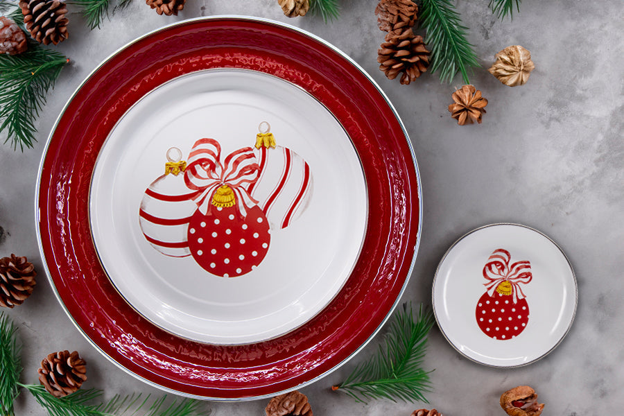 Ornament Appetizer Plates-Set of 4