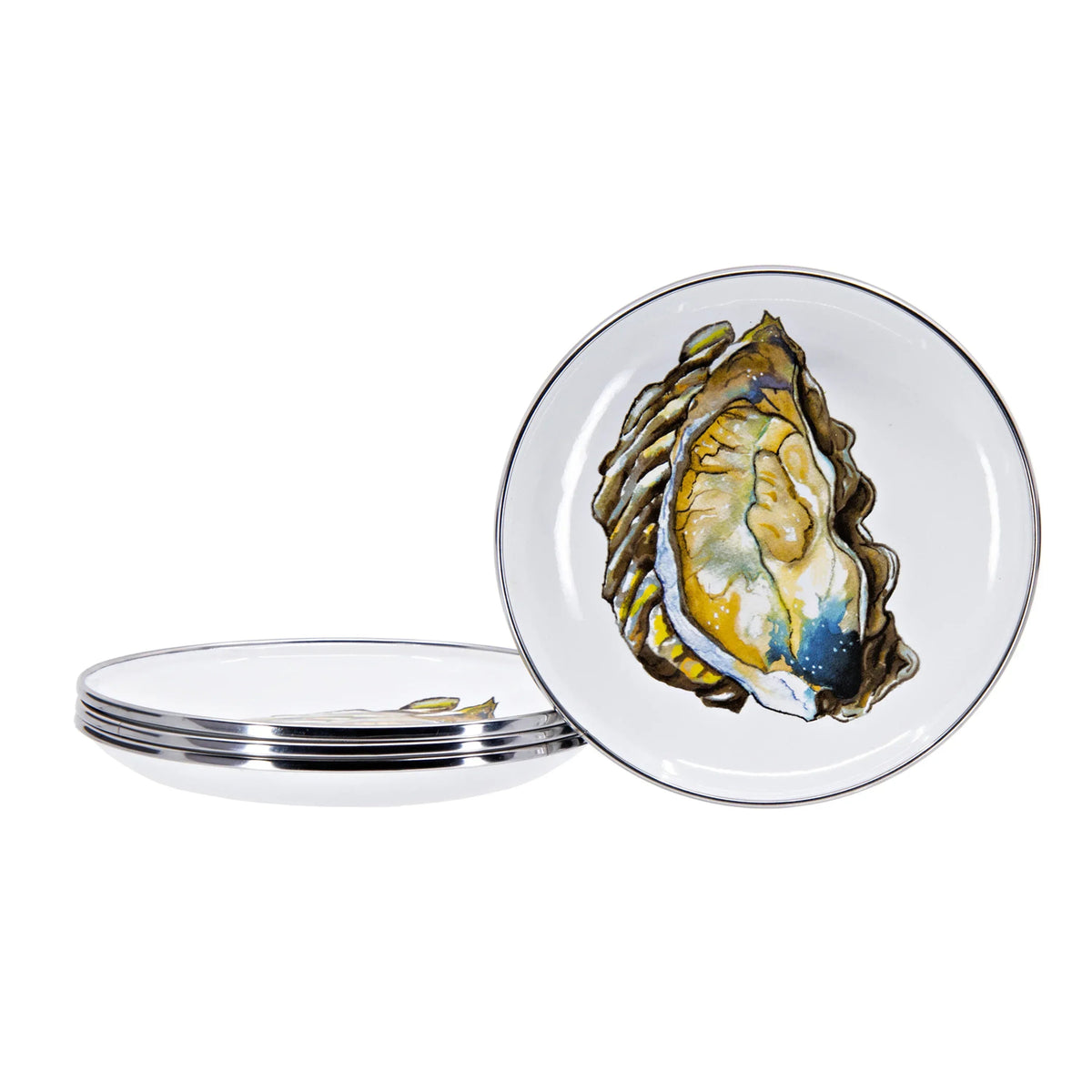 Oyster Appetizer Plates - Set of 4