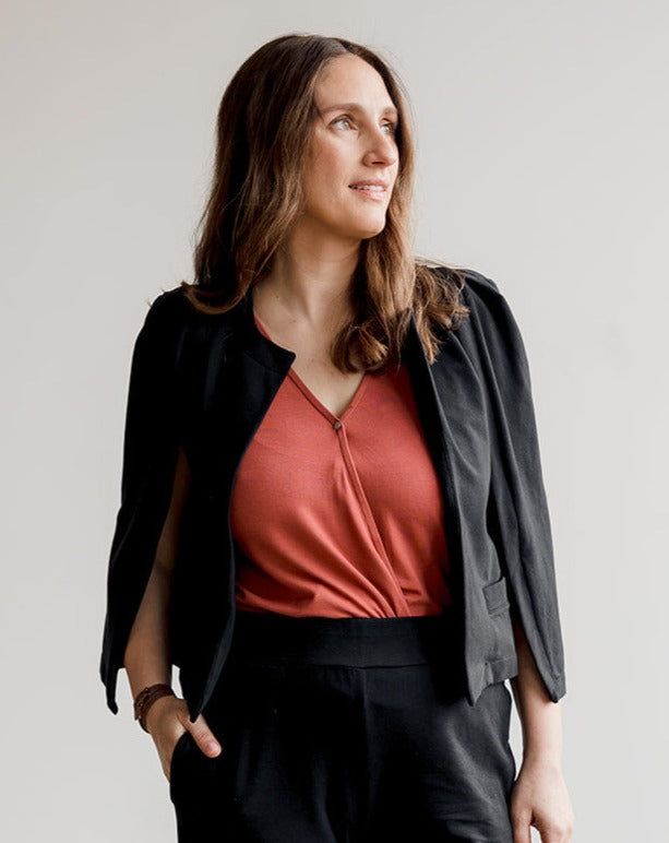 Everywhere Cape Blazer in Black - FINAL SALE