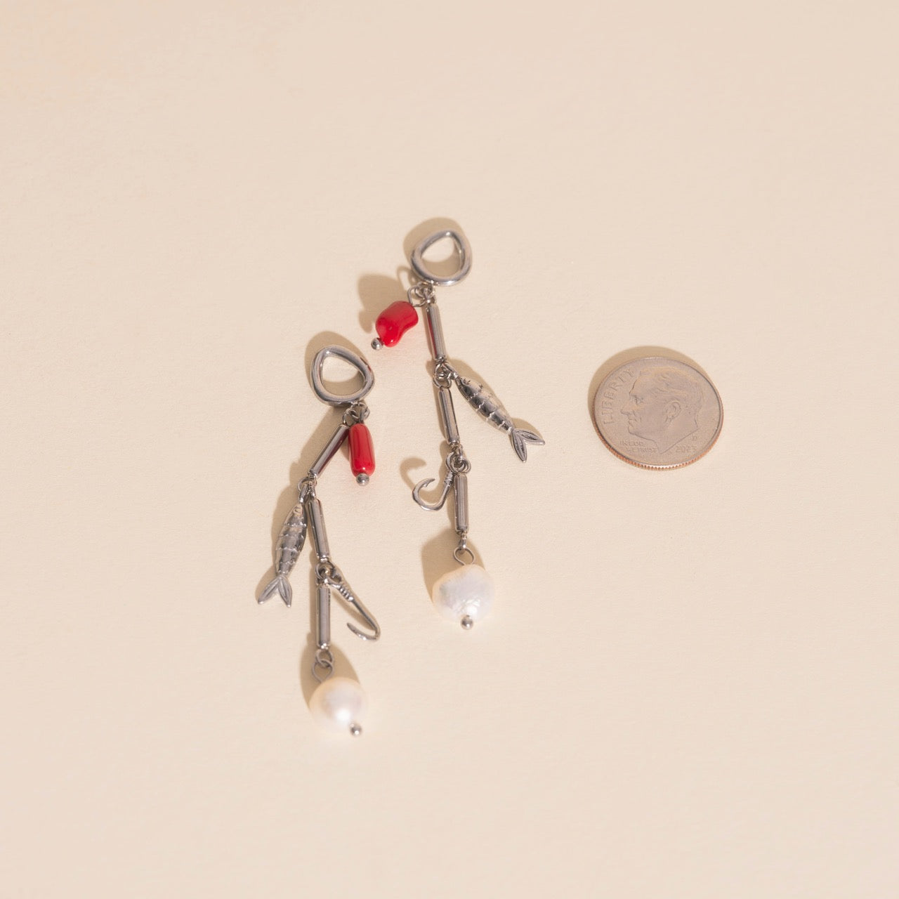 Ocean Bait Huggie Hoop Charms