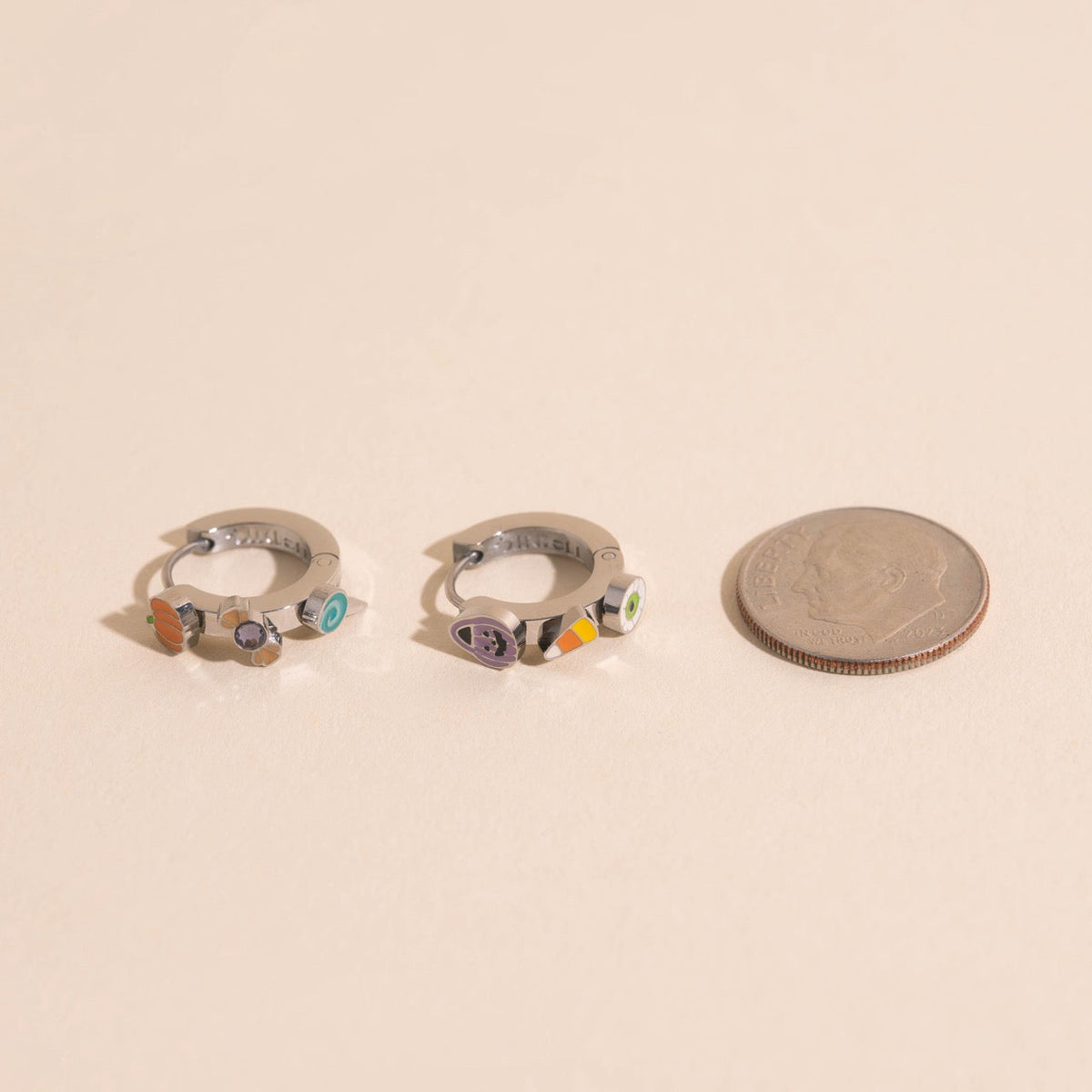 Halloween Candy 3D Huggie Hoop Earrings