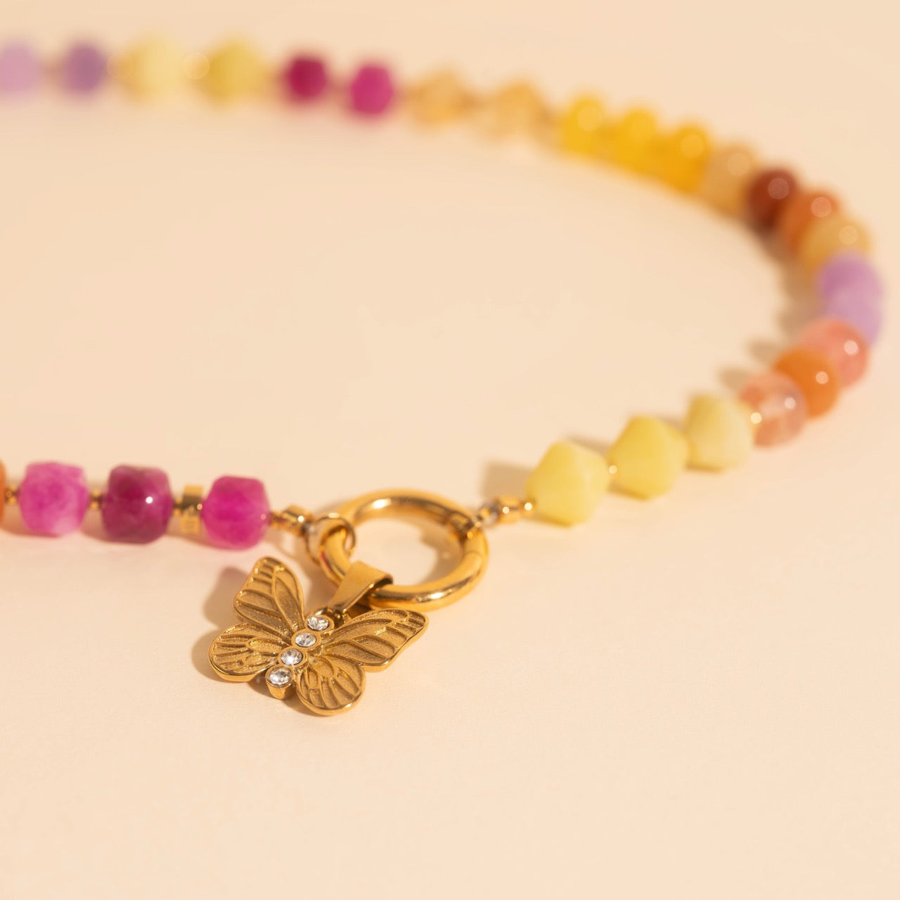 Butterfly Crystal Necklace Charm