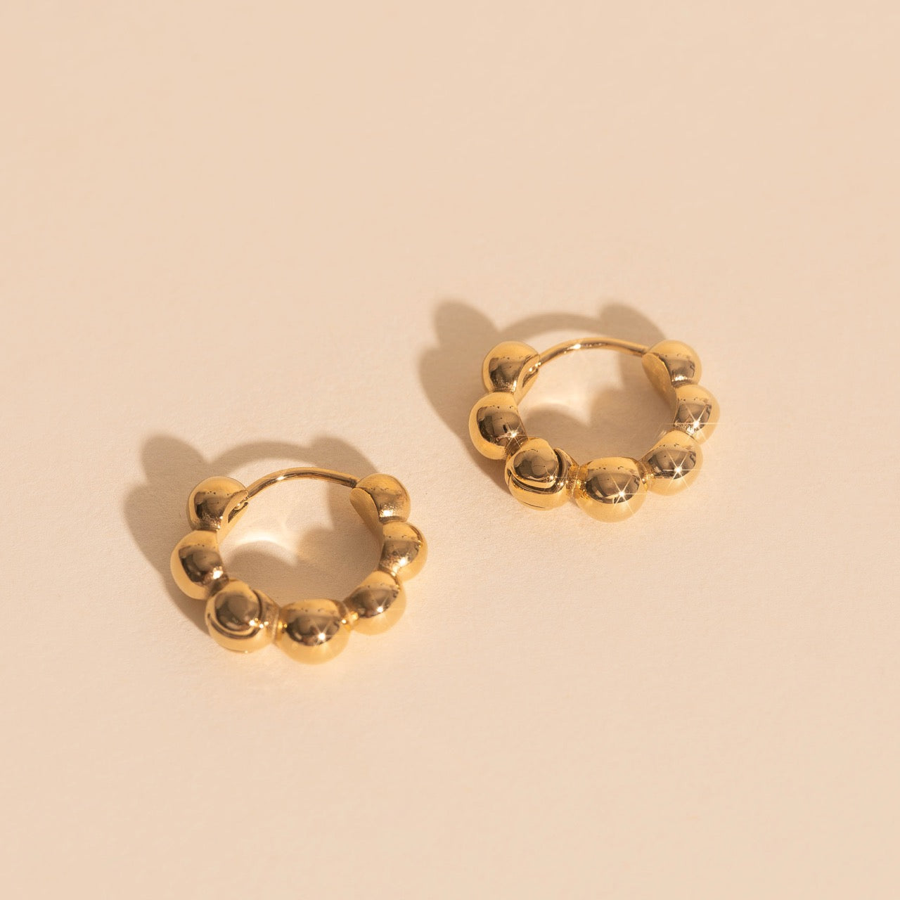 Bubble Chunky Rounded Huggie Hoop Earrings