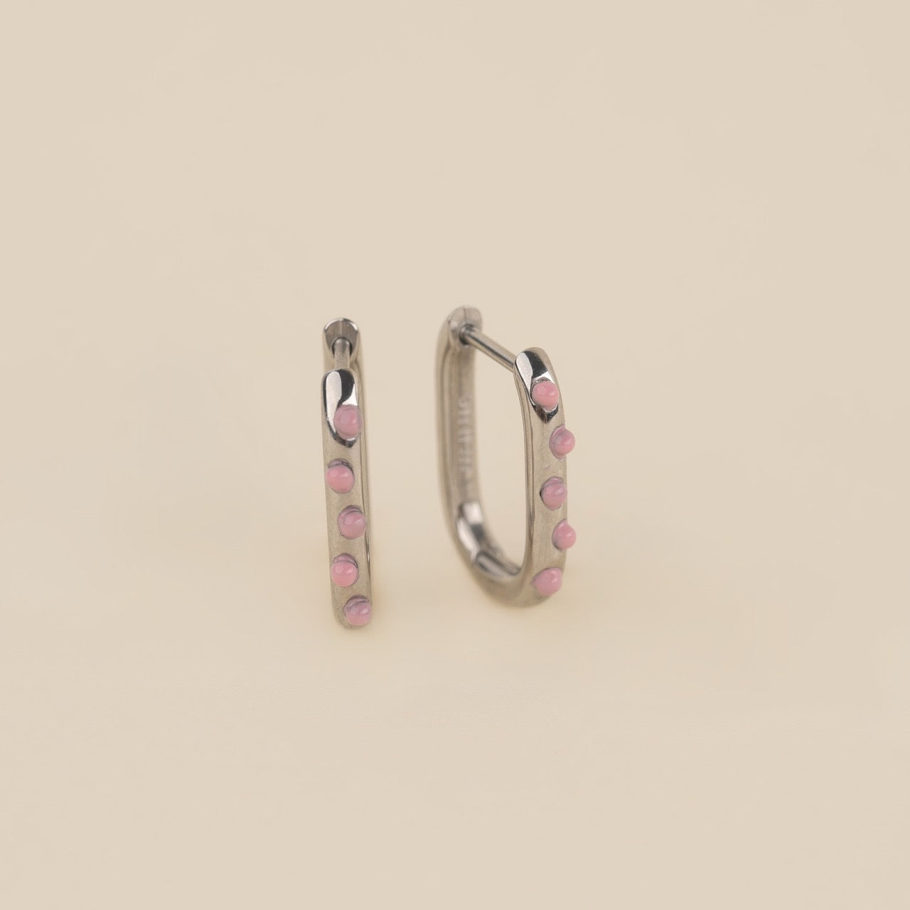 Bumpy Rounded Huggie Hoop Earrings