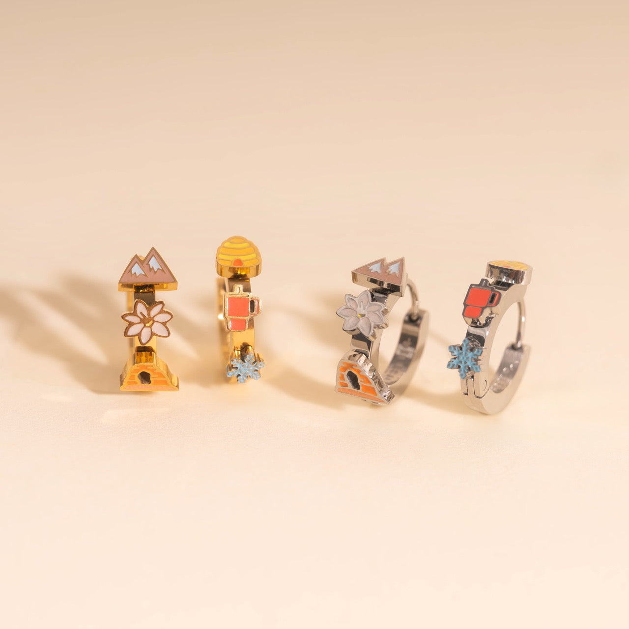 Utah 3D Huggie Hoop Earrings