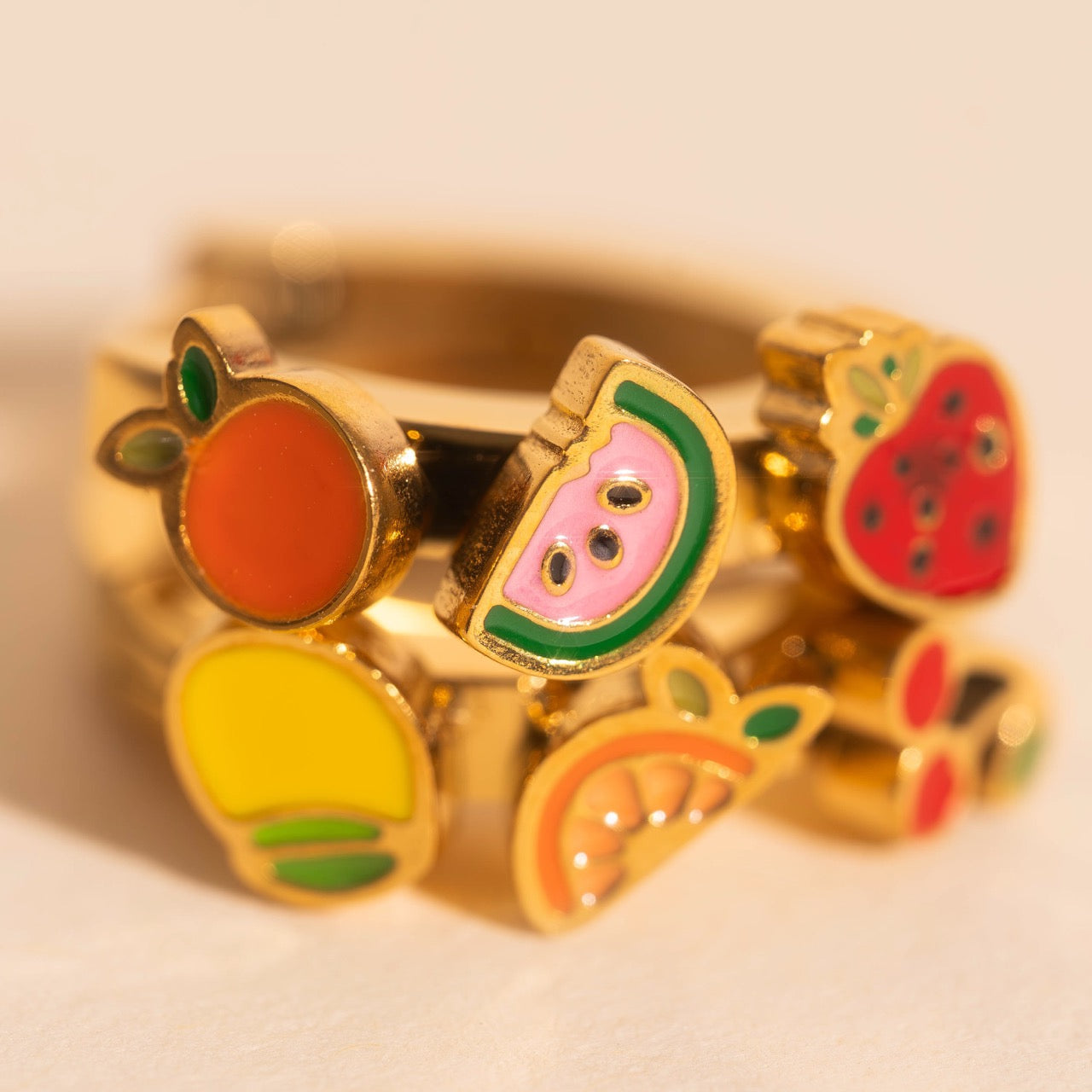 Fruit Loop 3D Huggie Hoop Earrings