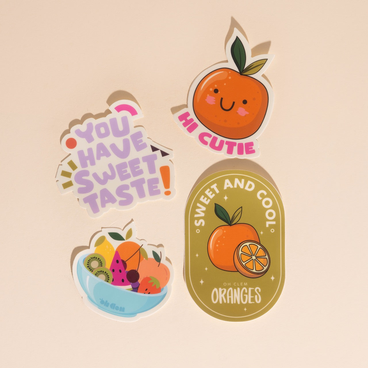 Fruity 4-pack Stickers