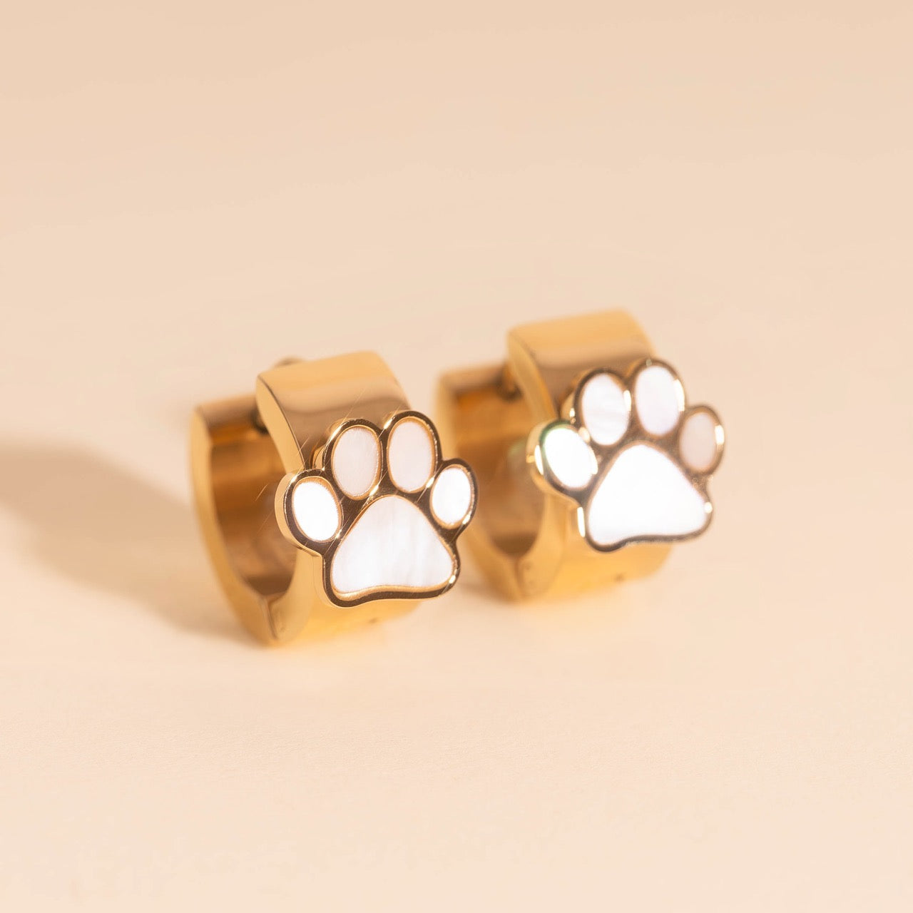 Paw Print Super Chunky 3D Huggie Hoop Earrings