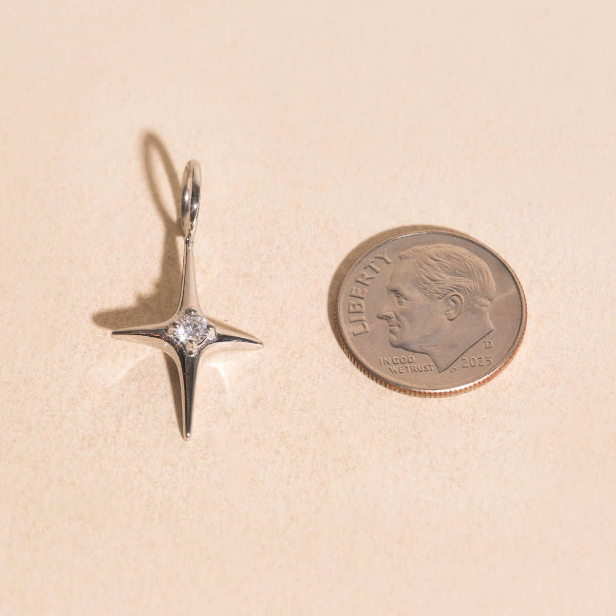 North Star Crystal Necklace Charm